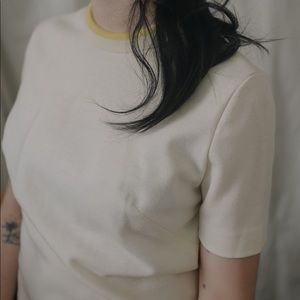 Vintage cream knit top